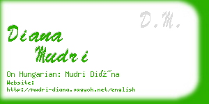 diana mudri business card